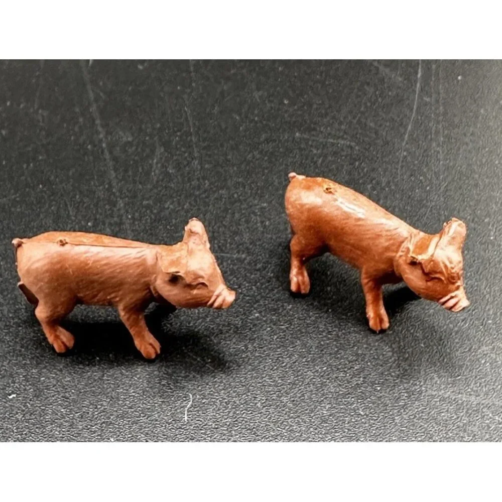 Allstate Marx Happi Time Farm Playset 1959 Auburn Red 2‎ Pigs Tim Mee PPC